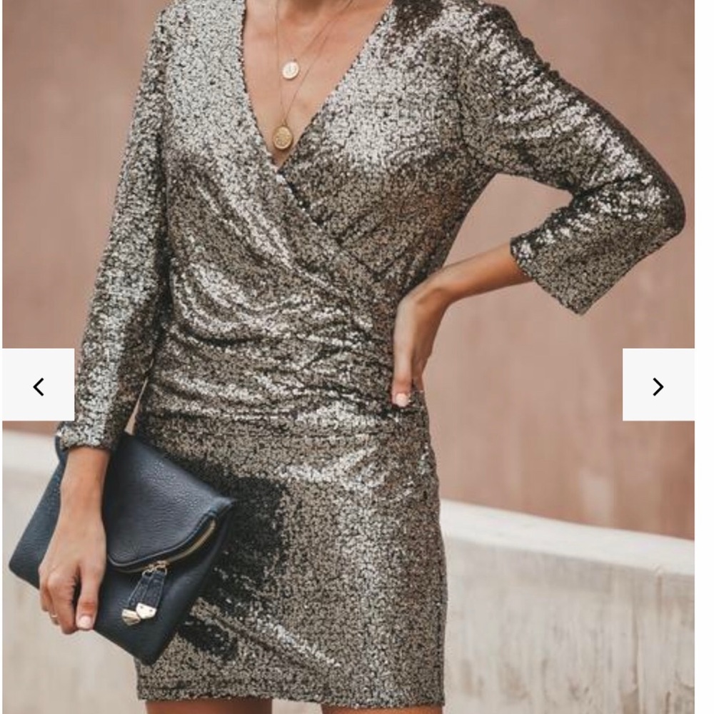 Gold Mini Dress